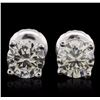 Image 1 : 14KT White Gold 0.94ctw Diamond Solitaire Earrings