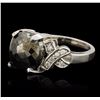 Image 2 : 14KT White Gold 2.98ctw Black Diamond Ring