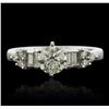 Image 1 : 18KT White Gold 1.27ctw Diamond Ring