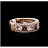 Image 2 : 1.98ctw Morganite, Smokey Topaz and Diamond Ring - 14KT Rose Gold