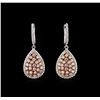 Image 1 : 2.68ctw Diamond Earrings - 14KT Two-Tone Gold