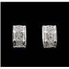 Image 1 : 0.50ctw Diamond Earrings - 14KT White Gold