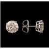 Image 2 : 5.61ctw Diamond Stud Earrings - 14KT White Gold