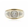 Image 1 : 14KT Yellow Gold 0.18ctw Diamond Ring