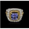 Image 1 : 14KT Two-Tone Gold 2.43ct Tanzanite and Diamond Ring