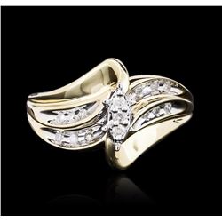 10KT Yellow Gold 0.10ctw Diamond Ring