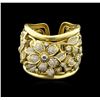 Image 1 : Kieselstein-Cord 16.35ctw Diamond Cuff Bracelet - 18KT Yellow Gold