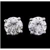 Image 1 : 14KT White Gold 1.79ctw Diamond Stud Earrings