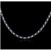 Image 2 : 14KT White Gold 30.00ctw Sapphire and Diamond Necklace