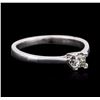 Image 2 : 14KT White Gold 0.18ct Diamond Solitaire Ring