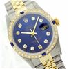 Image 1 : Rolex Two-Tone Diamond and Sapphire DateJust Men's Watch