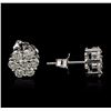 Image 2 : 14KT White Gold 0.92ctw Diamond Earrings