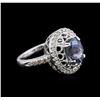 Image 2 : 14KT White Gold 2.56ct Tanzanite and Diamond Ring