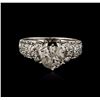 Image 1 : 14KT White Gold 1.58ctw Diamond Ring