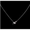 Image 2 : 0.12ctw Diamond Necklace - 14KT White Gold