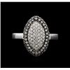 Image 1 : 0.65ctw Diamond Ring - 14KT White Gold