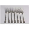Image 1 : Vintage Lunt "American Victorian" Set of 7 Sterling Silver Dinner Forks