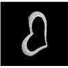 Image 2 : 0.50ctw Diamond Heart Pendant - 14KT White Gold