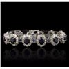 Image 1 : 14KT White Gold 17.61ctw Sapphire and Diamond Bracelet