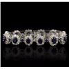 Image 2 : 14KT White Gold 17.61ctw Sapphire and Diamond Bracelet