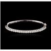Image 1 : 14KT White Gold 3.00ctw Diamond Bangle Bracelet