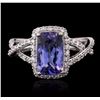 Image 1 : 14KT White Gold 1.97ct Tanzanite and Diamond Ring