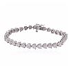 Image 1 : 14KT White Gold 7.60ctw Diamond Tennis  Bracelet
