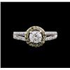 Image 1 : 1.03ctw Diamond Ring - 14KT White Gold