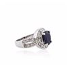 Image 2 : 14KT White Gold 2.70ct Sapphire and Diamond Ring