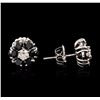 Image 2 : 14KT White Gold 3.32ctw Black and White Diamond Earrings