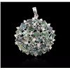 Image 1 : 5.36ctw Alexandrite and Diamond Pendant - 14KT White Gold