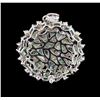 Image 2 : 5.36ctw Alexandrite and Diamond Pendant - 14KT White Gold