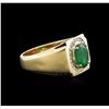 Image 2 : 1.95ct Emerald and Diamond Ring - 14KT Yellow Gold