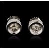 Image 1 : 14KT White Gold 0.80ctw Diamond Stud Earrings