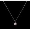 Image 2 : 0.55ctw Diamond Pendant With Chain - 14KT White Gold