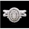 Image 1 : 14KT White Gold 1.20ctw Diamond Ring