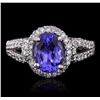 Image 1 : 14KT White Gold 2.14ct Tanzanite and Diamond Ring
