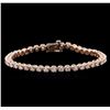 Image 1 : 14KT Rose Gold 3.15ctw Diamond Tennis Bracelet