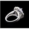 Image 3 : 14KT White Gold 6.40ct Tanzanite and Diamond Ring