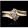 Image 1 : 14KT Yellow Gold 0.18ctw Diamond Ring