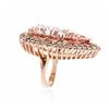 Image 3 : 14KT Rose Gold GIA Certified 29.95ct Morganite and Diamond Ring
