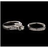 Image 2 : 0.73ctw Diamond Wedding Ring Set - 14KT White Gold
