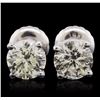 Image 1 : 14KT White Gold 1.03ctw Diamond Solitaire Earrings