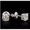 Image 2 : 14KT White Gold 1.03ctw Diamond Solitaire Earrings