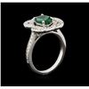 Image 3 : 1.30ct Emerald and Diamond Ring - 14KT White Gold