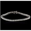 Image 1 : 14KT White Gold 5.13ctw Diamond Tennis Bracelet