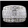 Image 1 : 18KT White Gold 4.92ctw Diamond Ring