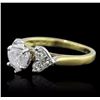 Image 2 : 18KT Yellow Gold 1.44ctw Heart Cut Diamond Ring