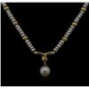Image 2 : Pearl Necklace - 14KT Yellow Gold