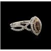 Image 2 : 0.77ctw Brown Diamond Ring - 14KT Two-Tone Gold